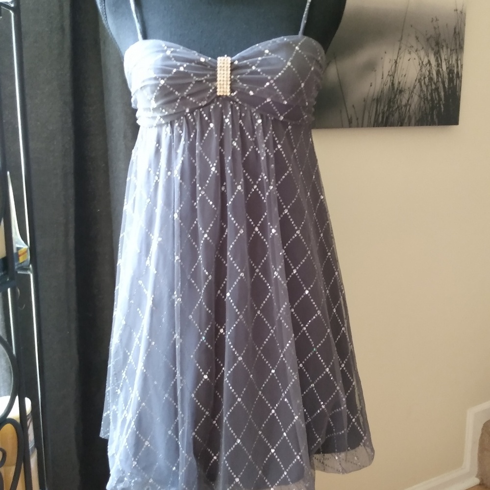 Beautifully decorated A. BYER party dress NWOT